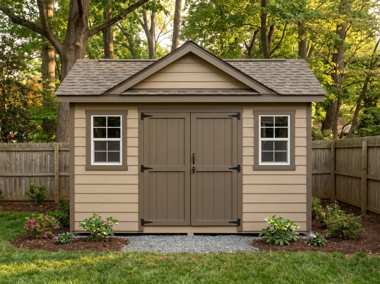 Gable Shed built on site in Charlotte, NC